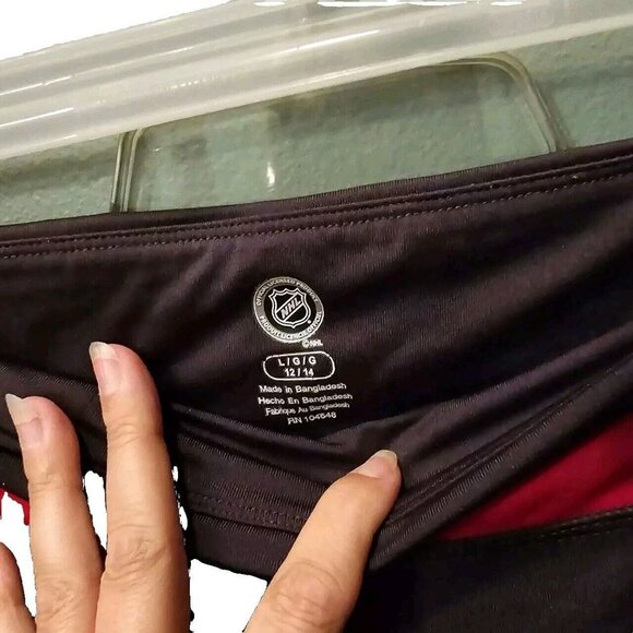 NHL Detroit Red Wings Black Leggings with Team Logo Large National Hockey League - Picture 3 of 7